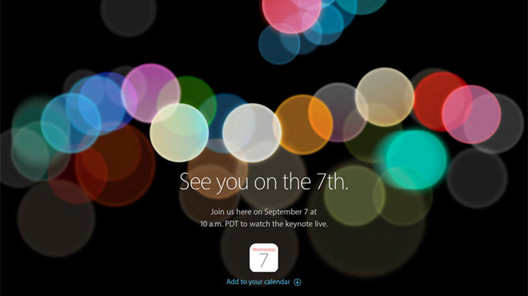 Презентация iPhone 7 будет 7 сентября. Как обычно, Apple запланировали прямую трансляцию на своем сайте