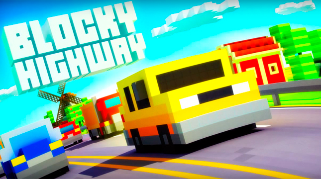 «Blocky Highway» — воксельный гоночный раннер компании Dogbyte Games