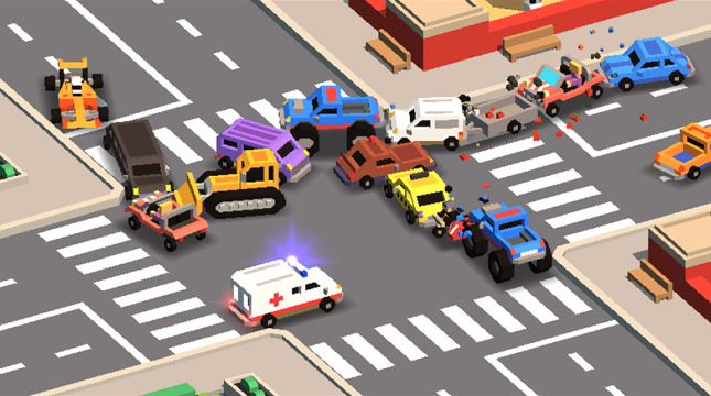 Donut Games предлагает нам в Traffic Rush 2 опробовать себя в регулировании движения на перекрестке