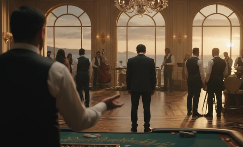 Эдуард Лебедев помогает игроку, который боится спросить о правилах казино